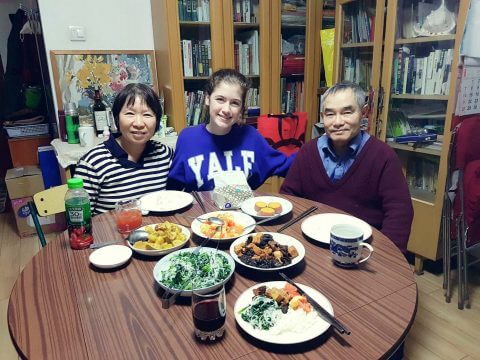 Savannah with her Homestay Family in Beijing